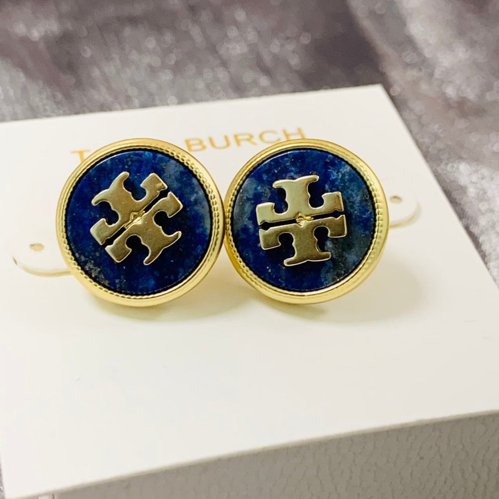 TORY BURCH Earrings Semiprecious Stone Stud Earrings Stud Semi-precious Lapis